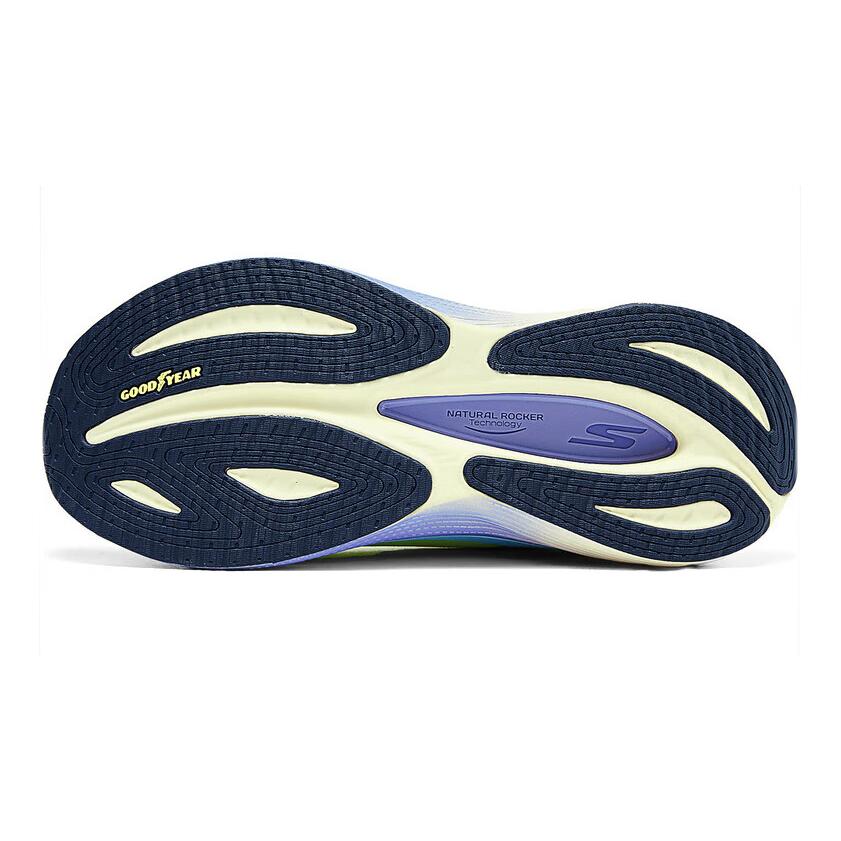 Skechers Maksymalna amortyzacja Napęd Modne Codzienne Niskie Buty Lifestyle Damskie Sneakers Zielony Niebieski 128901-LMNV