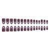 Stylish Cat Eye Press-On Nails: Medium Short Almond Teardrop Shape, 30-Piece Set, Simple Luxury Nail Art.