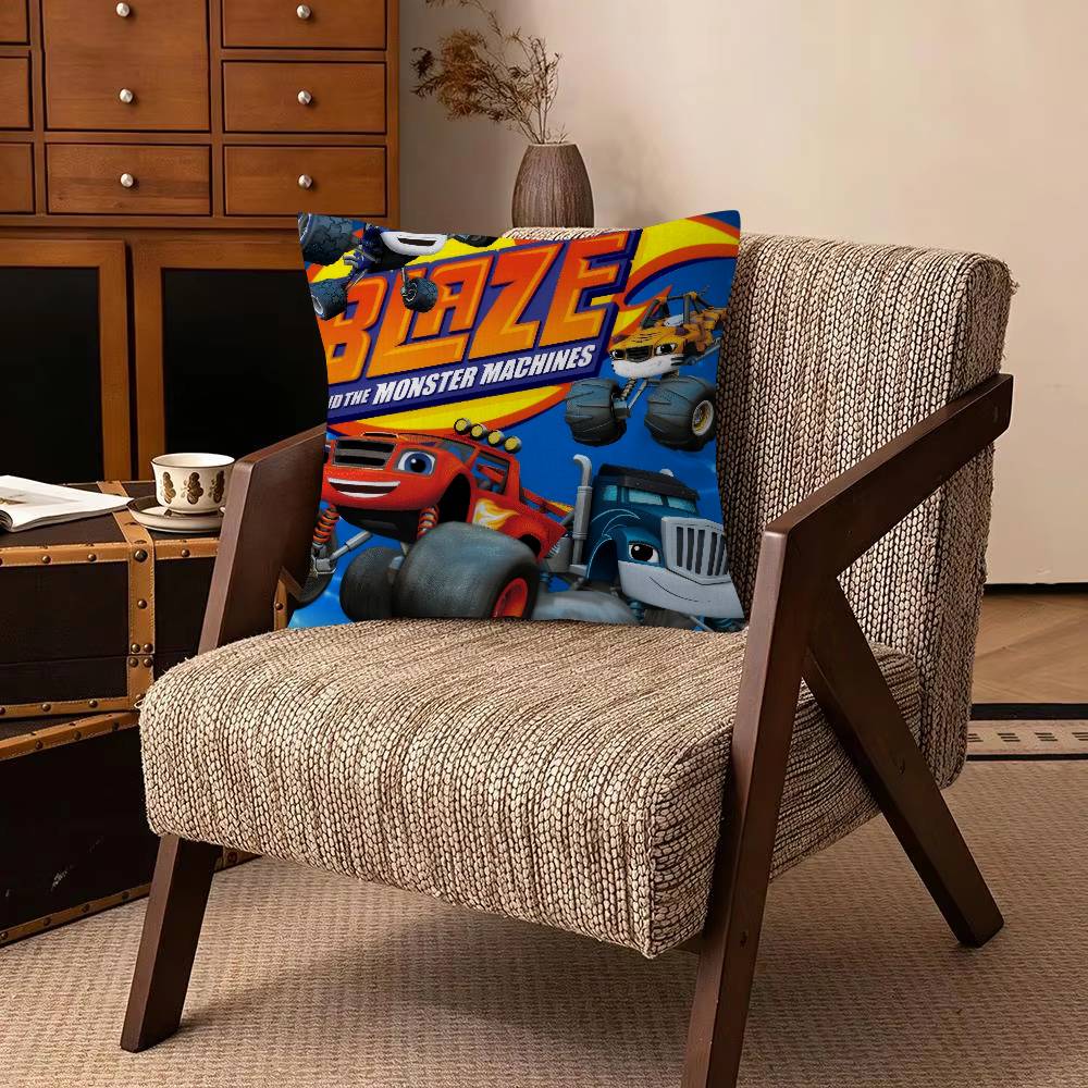 Blaze and the Monster MMachines Cushion Cover Pillowcase Upholstery Sofa Throw Pillow Home Decor Pillowcas