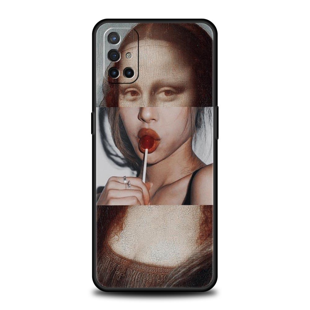 Mona Lisa Van gogh Oil Art Phone Case For OnePlus 10 9 Pro 9T 10R 9R 9RT 8T 8 7 6T 7T Nord 2T CE 2 5G N200 N10 N100 Black Cover