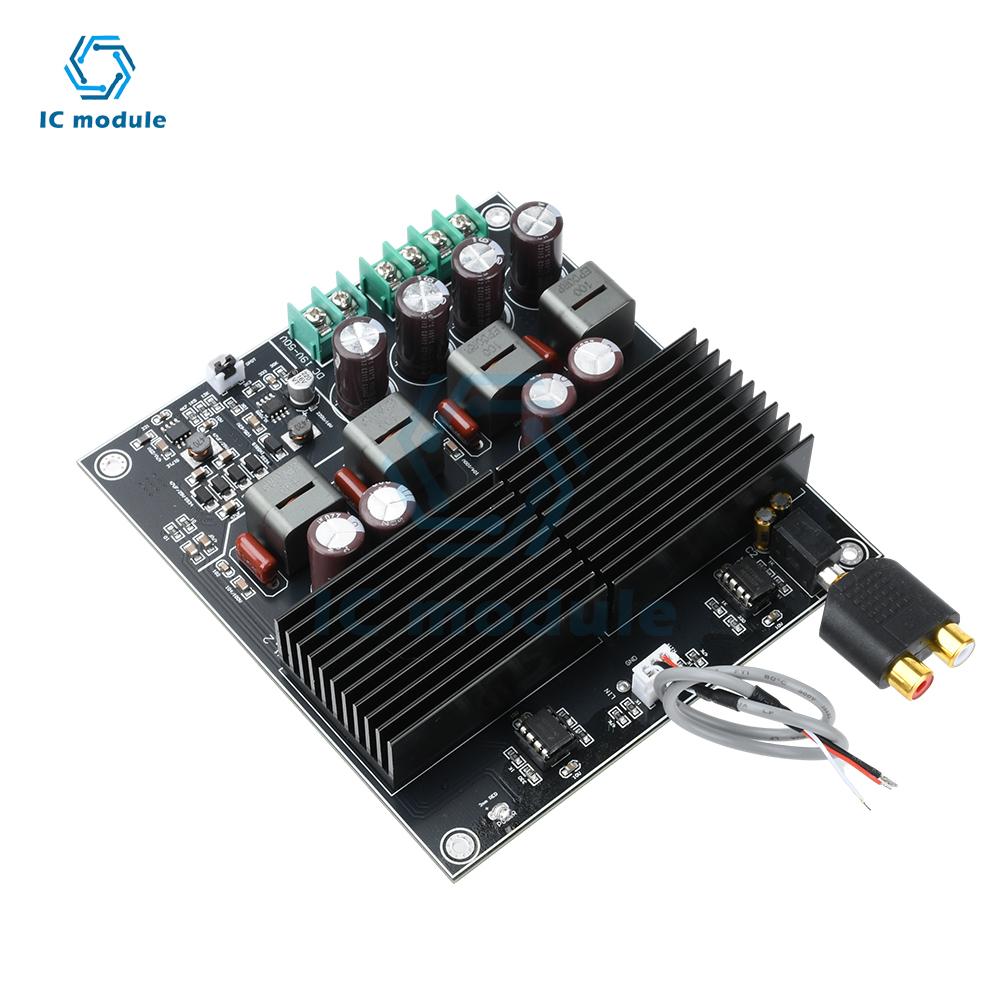 DC 19-50V Dual Channel 600W+600W Stereo Amplifier Board Dual Core TPA3255 Amplifier Module AMP