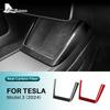 Real Hard Carbon Fiber Wireless Charging Frame Protect Trim Cover For Tesla Model 3 Highland 2024 Car Interior Accessories