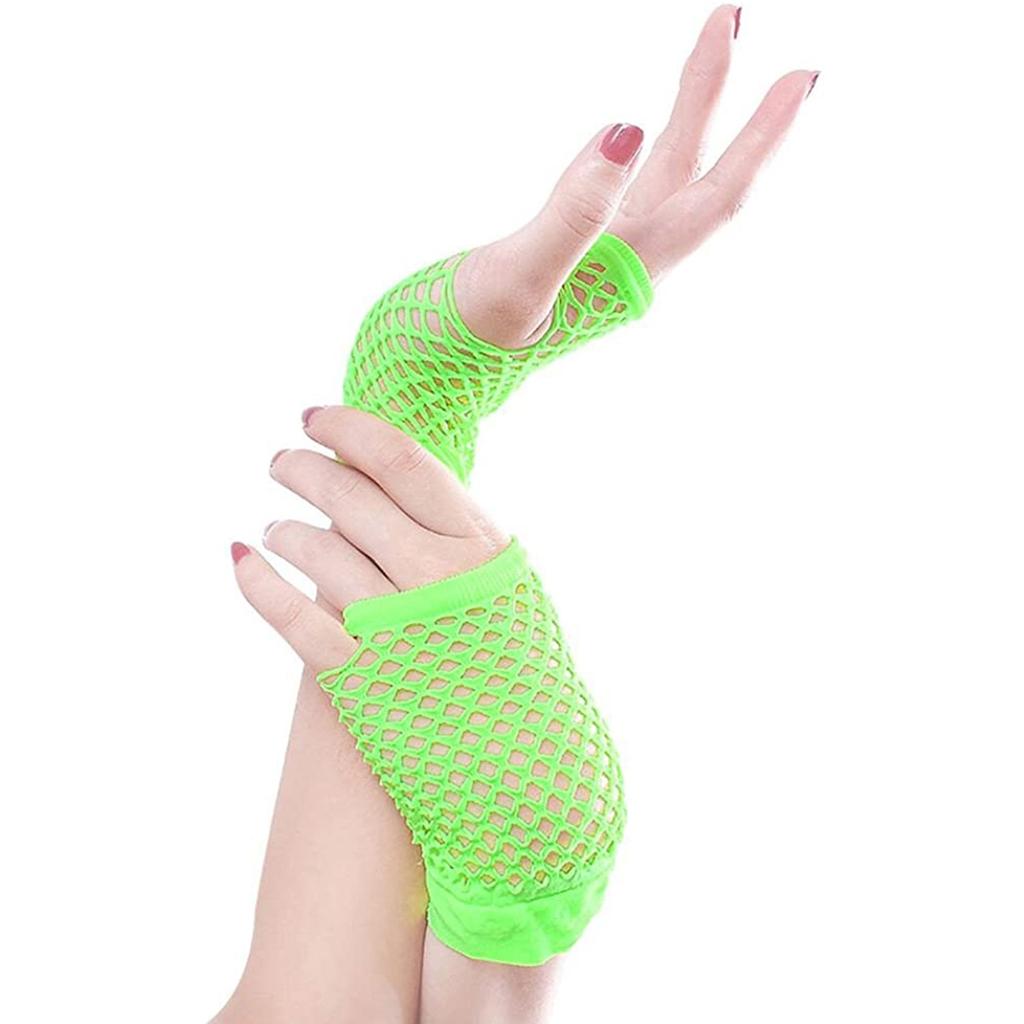 Women's Fishnet Fingerless Gloves Punk Rock-Gothic Costume Short Party Gloves