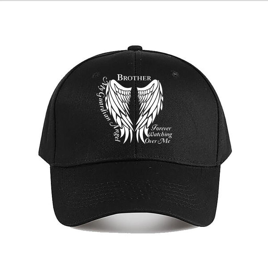 Brother Guardian Angel Wings Vinyl Sticker Baseball Cap Fashion Unisex Sunhat Womens Outdoor Sports