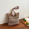 Summer new high-end seaside vacation beach bag women's simple leisure large-capacity weaving