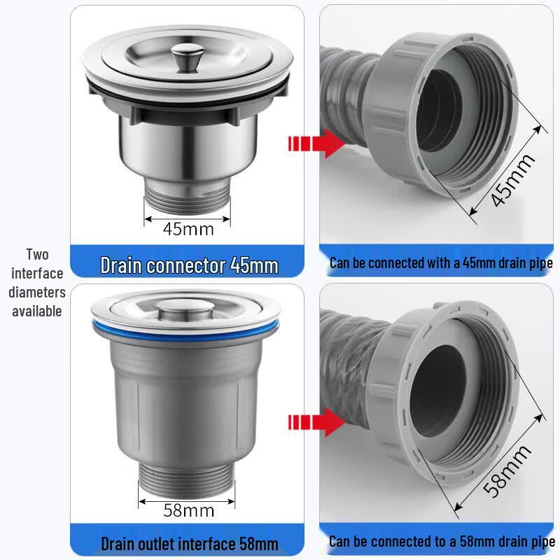DU AO Kitchen Double Sink Drain Pipe Hose