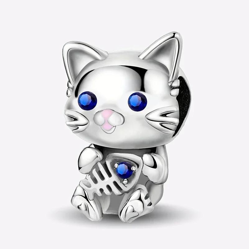 copper Animal Dumbbell Cute Pink Dog Charm Bead Charms Bead Charms Compatible With Diy Bracelets Bangle Making Gift Of High Quality Jewellery