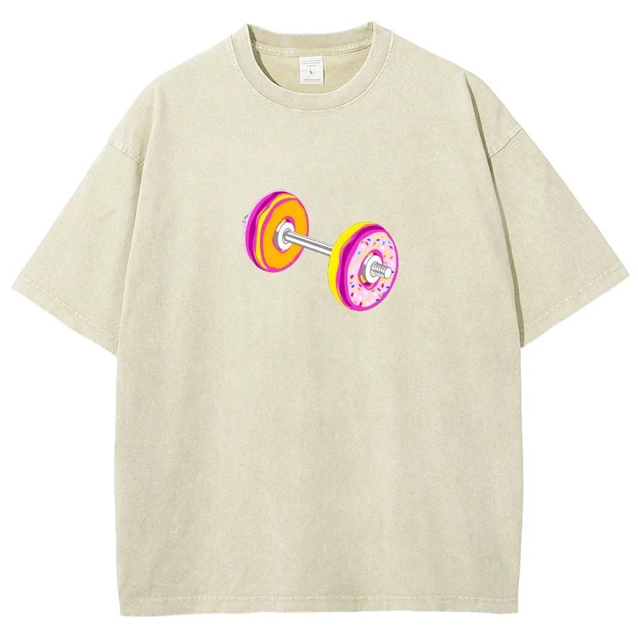 

Simple Print Cotton Washed T-Shirt Vintage Snowflake Shirt Y2k Casual Short Sleeve Acid Wash T Shirts Top M