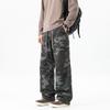 American Retro Scimitar Pants Men's Autumn and Winter New Camouflage Tooling Loose Drawstring Pants Waist Men's Casual Trousers
