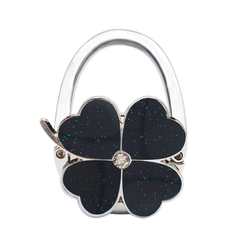 Four-Leaf Clover Enamel Handbag Hook - Zinc Alloy Hanger