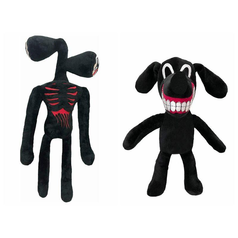 Soft And Cuddly Cartoon Siren Head Horror Black Dog Plush Doll Perfect Xmas Gift