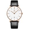 Simple Waterproof Analog Watch with Thin Leather Stylish Unisex Watch with Date Quartz Fashionable and Popular for and Everyday Wear [L LAVAREDO]