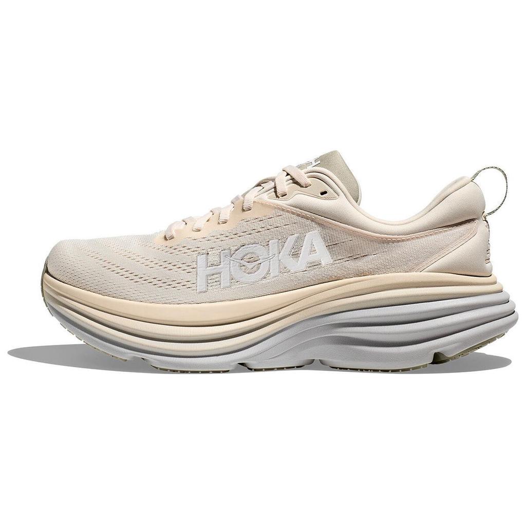 Hoka One One Bondi 8 Comfortable Fashionable Versatile Non-Slip Durable Low-Top Running Shoes Men Sneakers White Blue 1127953-OKB
