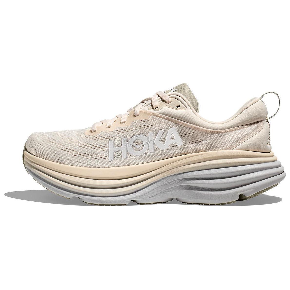 

HOKA One One Bondi 8 Удобные Модные Универсальные Нескользящие Прочные Кроссовки для Бега с Низким Верхом Мужские Кроссовки Белый Синий 1127953-OKB 43