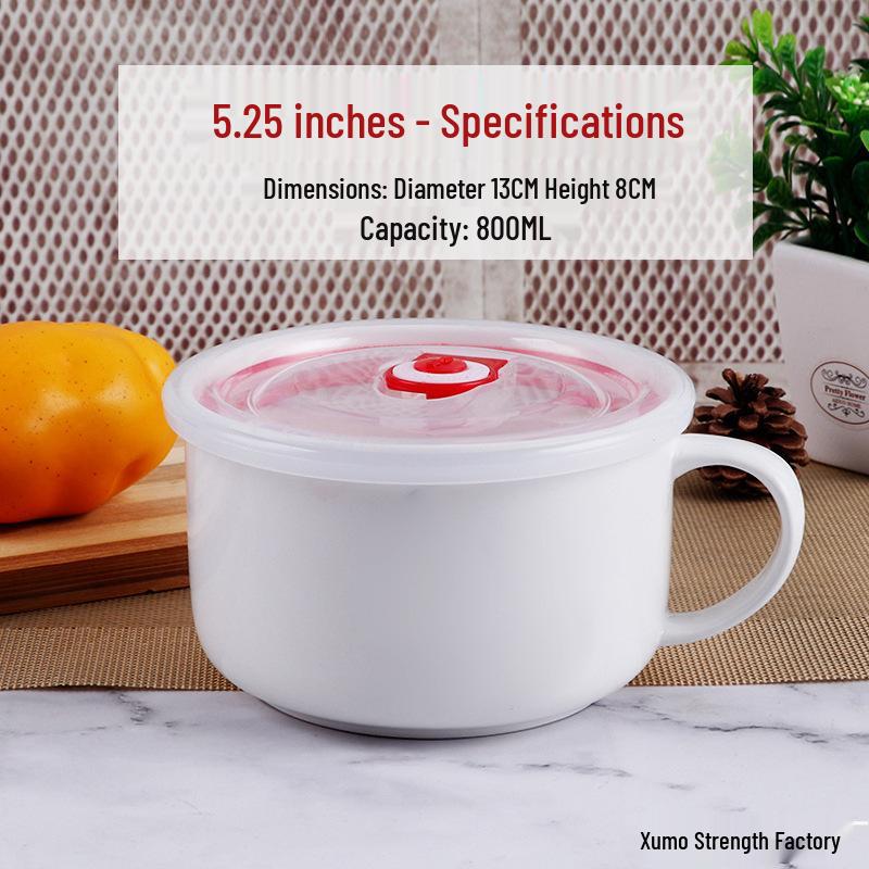 Uszczelniona Ceramiczna Miska na Lunch: Bezpieczny w mikrofalówce z uchwytem - Idealny dla pracowników biurowych