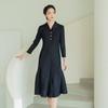 Plara  Up To 88  Pearl butTon Tulip Pleats Dress