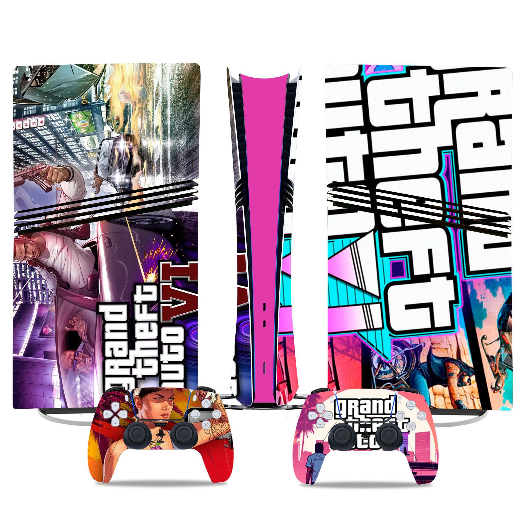 Játékkonzol színes matricák, színes fólia testmatricák, Grand Theft Auto GTA6 kontroller matricák H