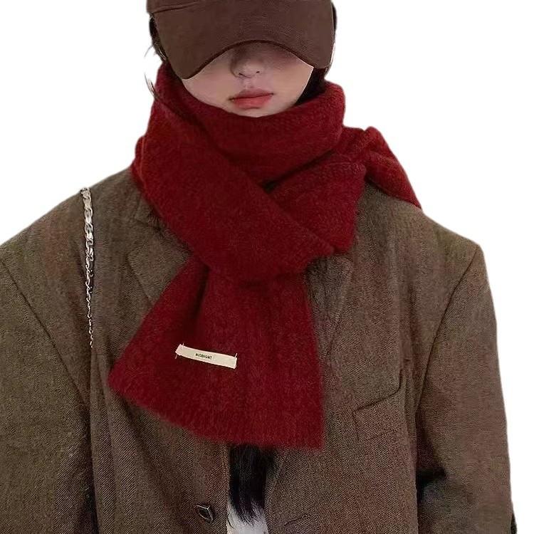 New Wool Knitted Scarf for Women In Winter Japanese Fashion Versatile  Warm Student Scarf Skin Friendly and Soft