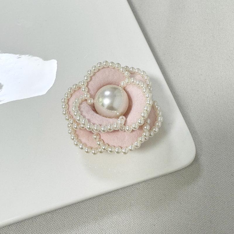 Camellia Pearl Brooch: Elegant Women s High-End Pin Accessory
