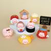 8pcs Kawaii Cartoon Pig Doll Miniatures Ornament DIY Resin Mini Figures Crafts 3D 8Pcs/Set Desktop Statue Pendant Accessories