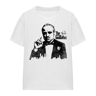 Godfather Godfather Silhouette Ladies 100% Cotton T-shirt Mens Tees Top S-2XL, White