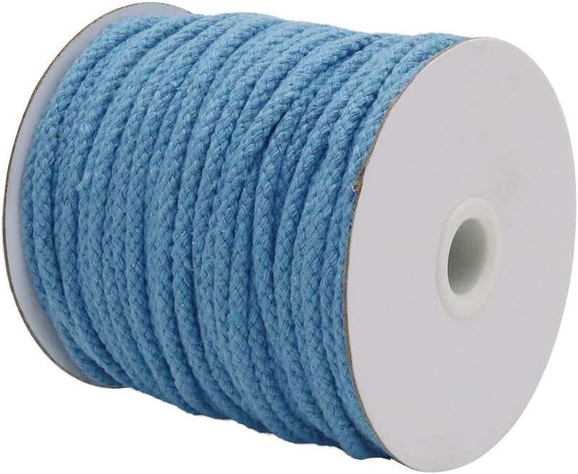 High Quality Macrame Cord 4mm 5mm 6mm Braided Cotton Rope 26Color 8 Strand Braided 100% Cotton Cord