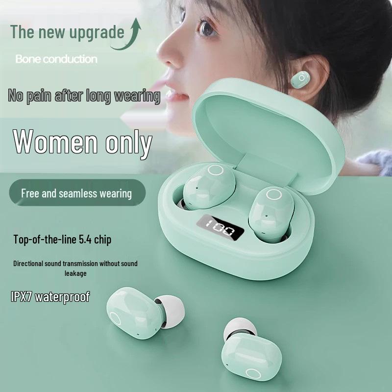 2024 New Mini Bluetooth Earphones with Long Battery Life, Noise Cancelling, and Cute Design