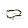 80s Fashion Stainless Steel Big Circle Brooches Pins For Women Men 2-color All-match Geometric Brooch Gifts