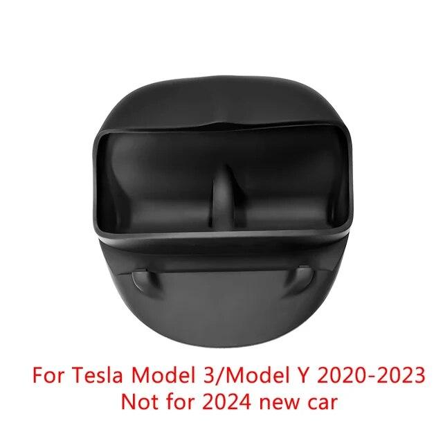 Steering Wheel Front Storage Box for Tesla Model 3 Y 2020-2023 Silicone Phone Holder Glasses Storage Car Accessories 2023