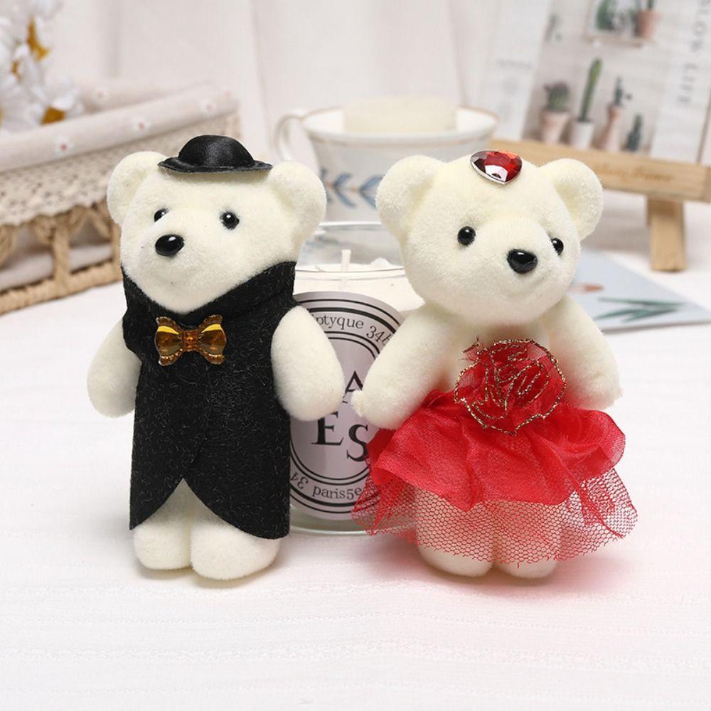 10pcs Foam Bear Bear Plush Foam Toys Couple Bear Cartoon Bouquet Doll Valentine's Day