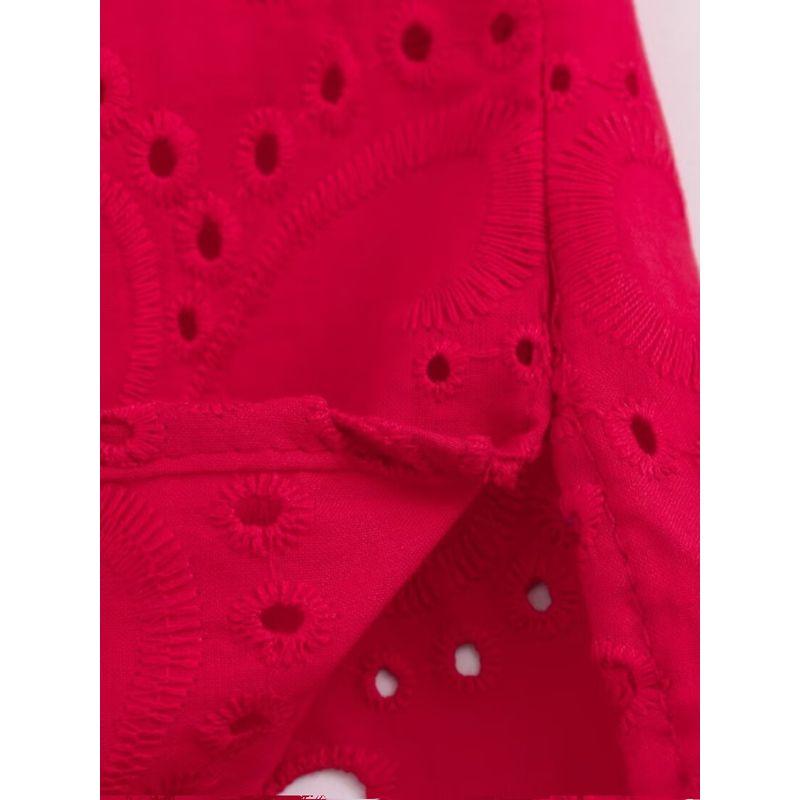 Kaslead New Arrival Women's Fashion Style Fashion Casual Embroider Poplin Shirt 8005916 600