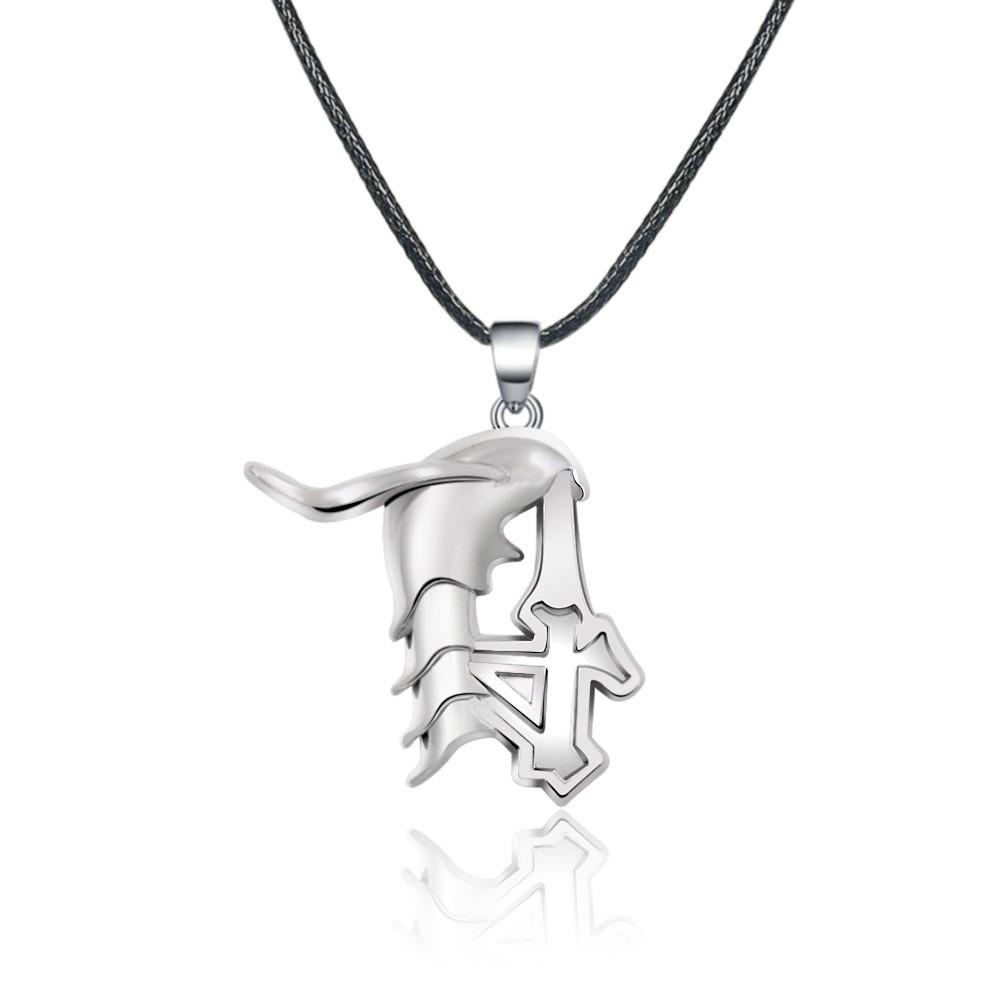 Bleach Kurosaki Ichigo Bull Head Skull Mask Flame Metal Pendant Necklace For Fans