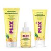 Routine Skincare Plix Ananas Depigmentante | Detergente Succoso, Siero Luminoso e Crema Solare SPF 50 PA++++ | Arbutina Alfa e Niacinamide per una Pelle Luminosa,
