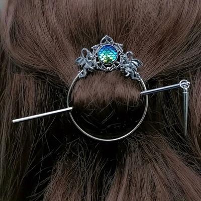 Vintage Butterfly Hair Claw Decoration For Women Inspire By Culture With Silver Plating and Crescent Shape Daily Use