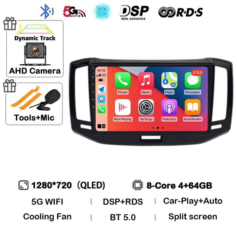 Android 14 Auto CarPlay WiFi+4G Autoradio GPS Für Chery E3 2013 2014 2015 2016 2017 Multimedia Video Player 360 Kamera Head Unit