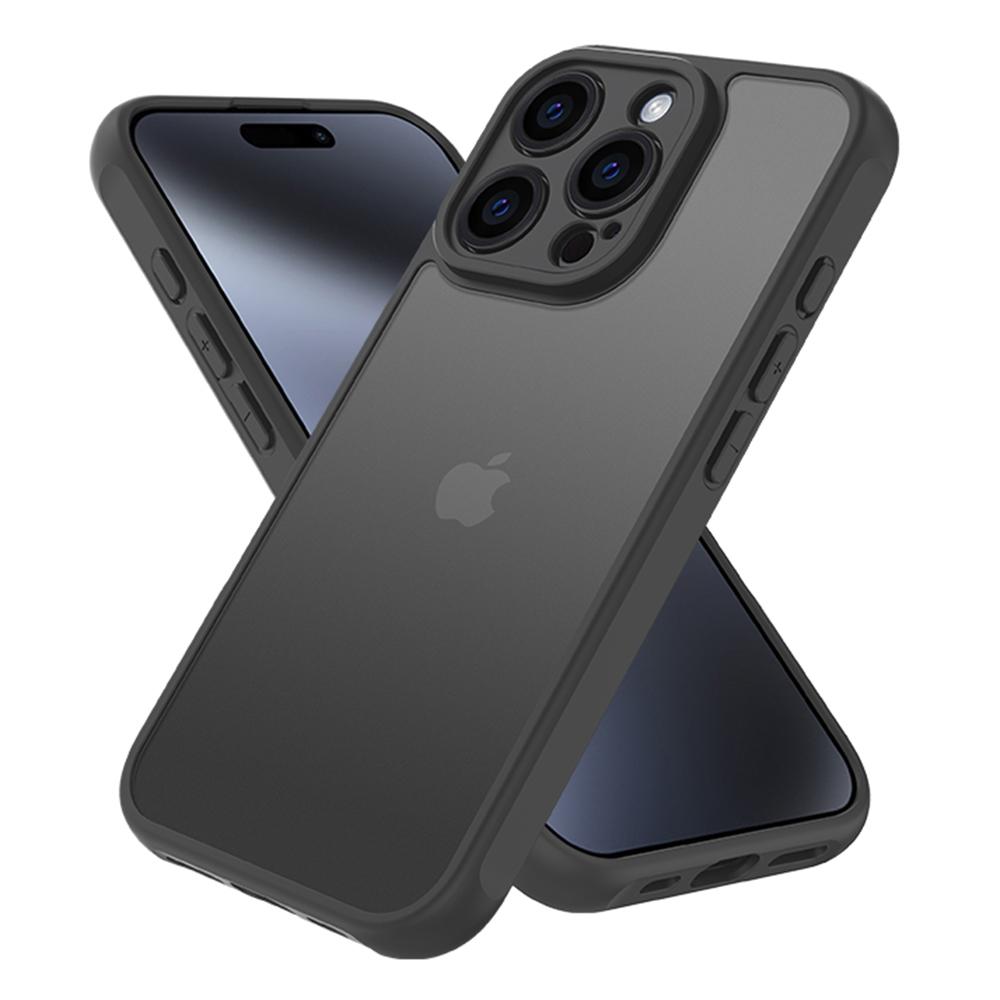 For iPhone 16 Pro Case Skin Touch Matte PC+TPU Shockproof Phone Back Cover