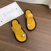 Fashion Beige Heeled Sandals Shoes House Slippers Platform Slides Slipers Women Black Rubber Flat 2025 Shoes Woman 2025 Slippers Flat Pa