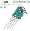 SATA Inch Inner Hex Wrench Set: 09102, 09104, 09106, 09108