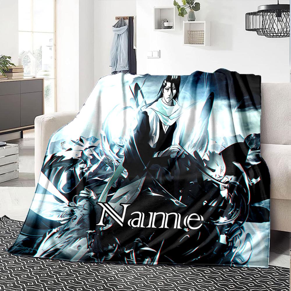 Customiz Name Personality Byakuya Kuchiki (2) Blanket Soft &Warm Sofa Office Bed Travel Lunch Break Blanket, Gift Suitable for All Seasons