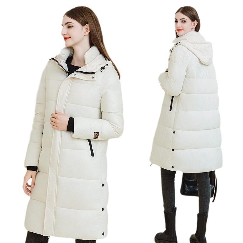 Winter Down Jacket for Women Long Knee-length Loose Cotton-padded Jacket with Thickened Cotton-padded Jacket