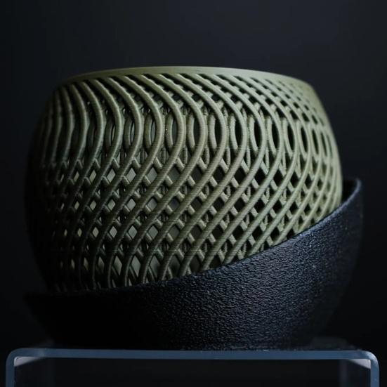 3D Printed Flower Pot Lightweight Plant Pot with Drainage Holes Orchid Planter with Saucer for Indoor Outdoor Plants Garden Home Decor