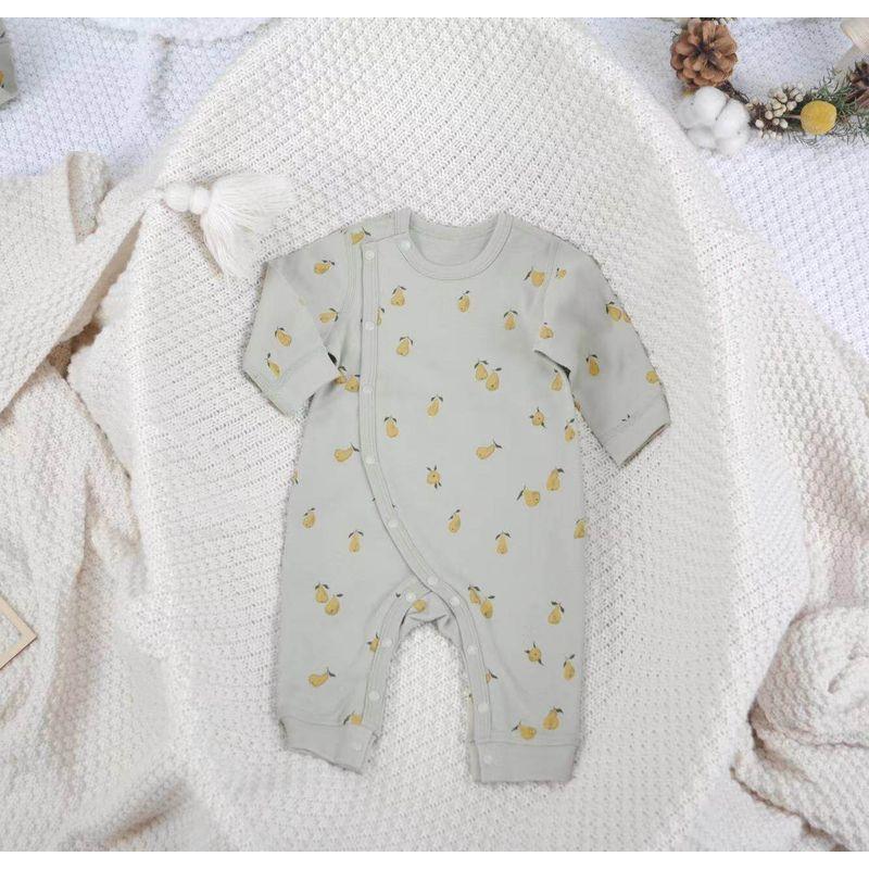 

Newborn Girl Romper, Cute and Adorable Seamless One-Piece Crawling Suit, New Side-Opening Baby Clothes, Soft Baby Crawling Suit Pear Jumpsuit 59 cm