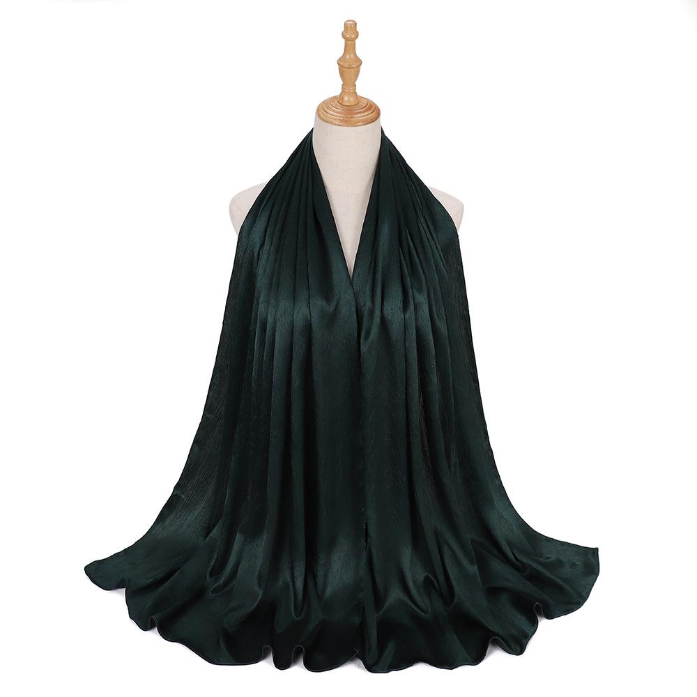 Malaysia's New Imitation Silk Smooth Satin Long Scarf Women's Shawl Head Scarves