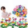 52PCS Children Puzzle Variety Colorful Flowers DIY Assembled Spelling Garden Toy