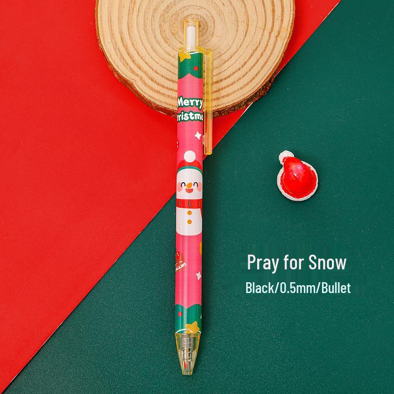 Hangsu Christmas Cartoon Gel Pen - Cute Push-Button Stationery for Exams and Signatures