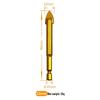 Diamond Alloy Hexagonal Triangle Drill Bit for Glass, Tile, and Concrete
