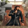 Golden Elvis Anniversary Floor Mat Design for Dining Room Study room Entryway Balcony Antislip Carpet Anime Office Decor Wedding Party Gift