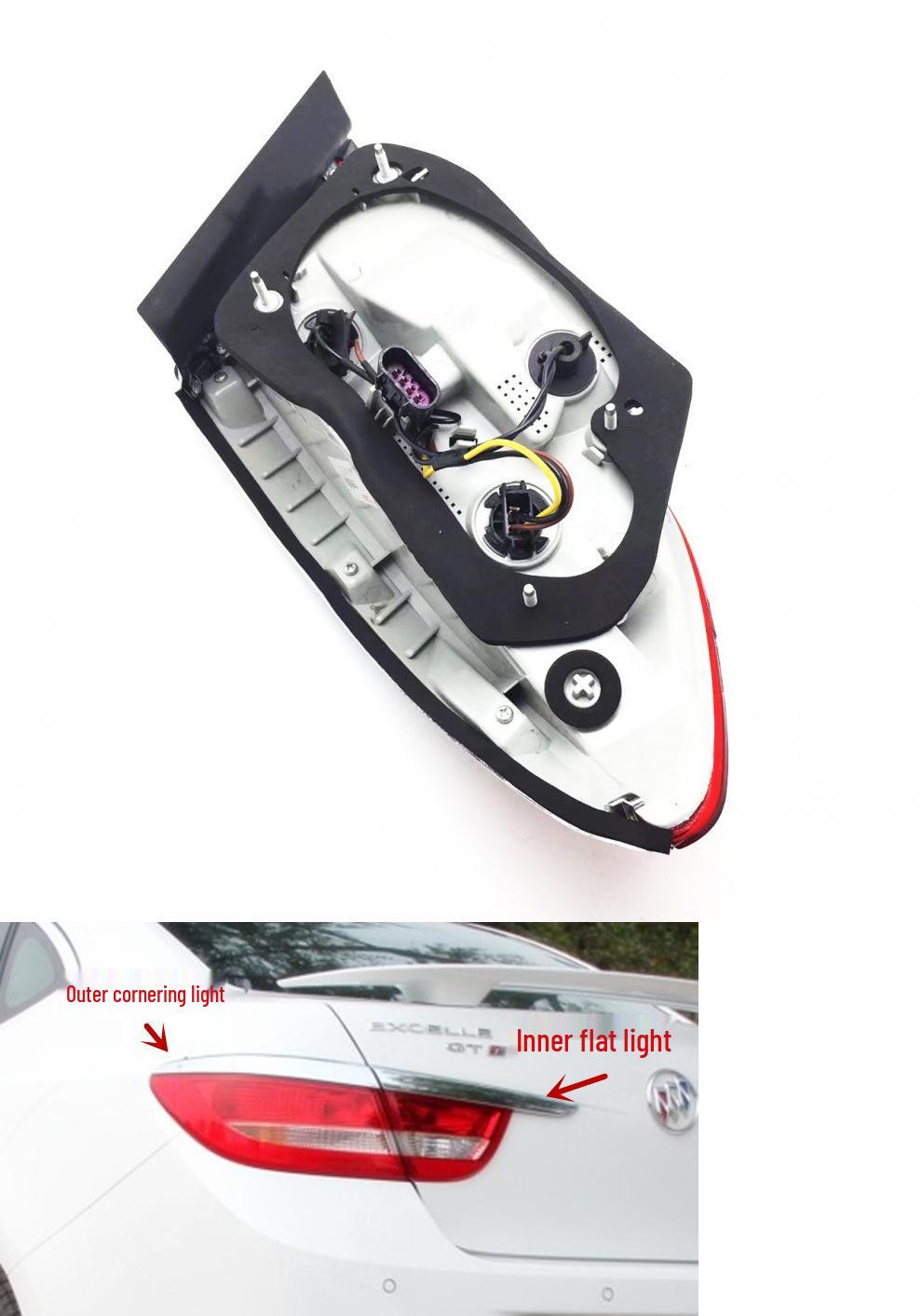Compatible with 2010-2014 Buick Excelle GT Sedan Rear Taillight Assembly Premium, Driver Side Inner Taillight