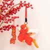 Horse Plush Doll Keychain Year of The Horse Zodiac Ornament Hanging Plushie for Car Bag Chinese New Year Gift Auspicious Symbol Blessings