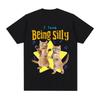 Summer I Love Being Silly Funny Cat Print T Shirt Unisex Women Casual Streetwear Fashion Punk Tops Crew Neck Short Sleeve Tshirts